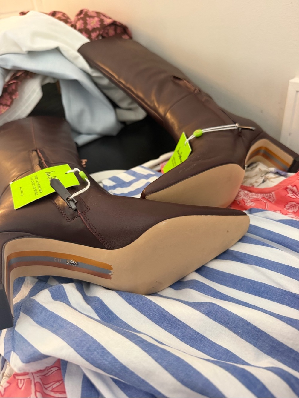Sam Edelman Women's Tall Chocolate Brown Leather Boots - Picture 5 of 5